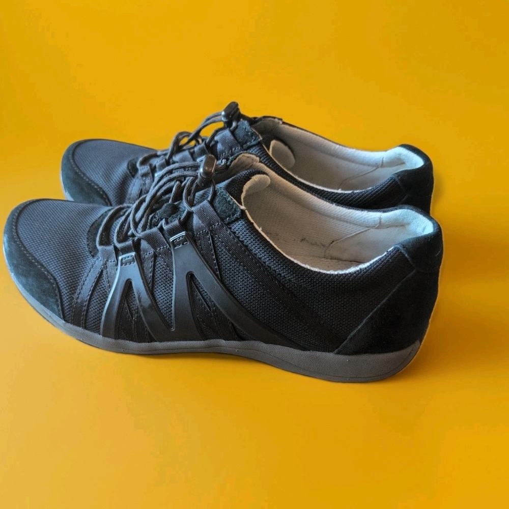 Dansko Honor Sneakers Womens 42 EU 11.5-12 US Black Suede Bungee Comfort Walking